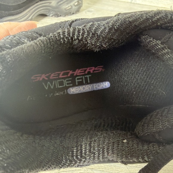 Skechers D'Lites 11949 Black Memory Foam Athletic Sneakers Women's Size US 8.5 - Picture 7 of 11